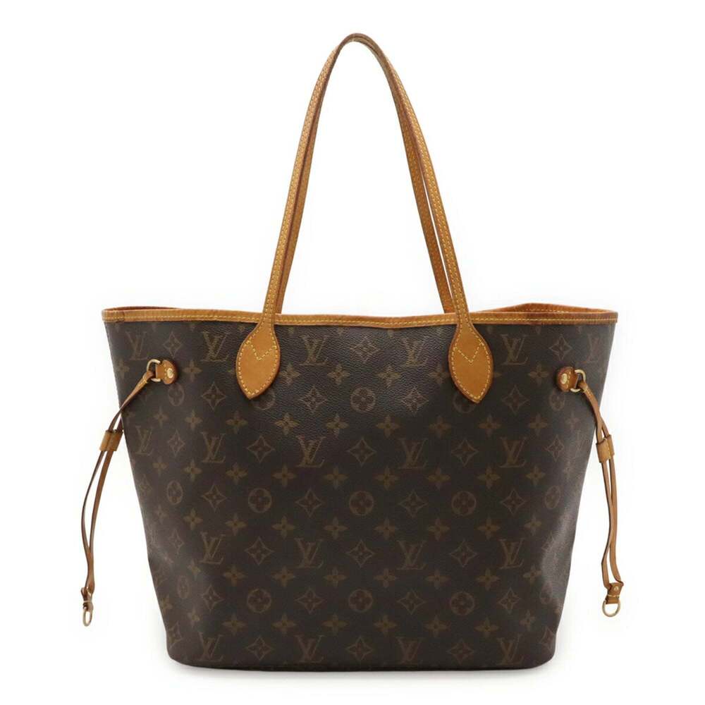 LOUIS VUITTON Authentic Brown Monogram Neverfull MM Shoulder Bag